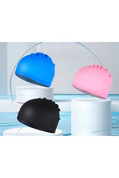 Gök Sports Unisex Silicone Bonnet - Butterfly Swimmer, Pool and Sea Bonnet