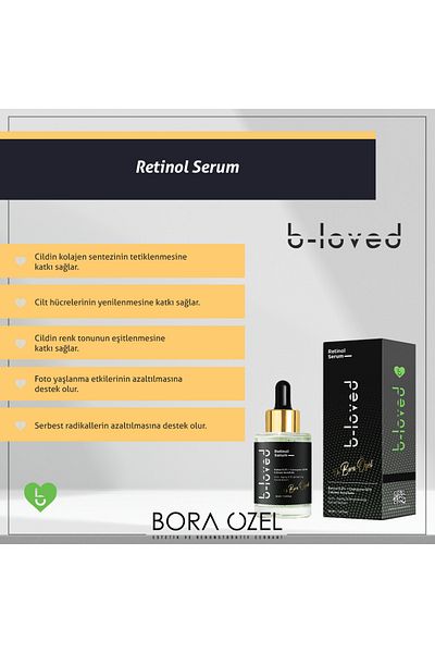 b-loved Retinol 0.3 % (Vitamin a), Coenzyme Q10, Anti-Wrinkle and Acne, Brightening Serum 30ml