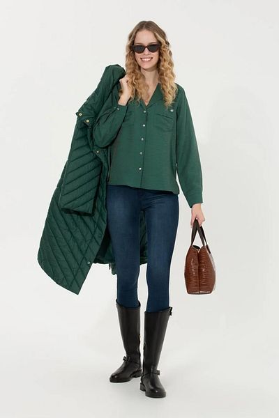 U.S. Polo Assn. Cămașă verde pentru femei