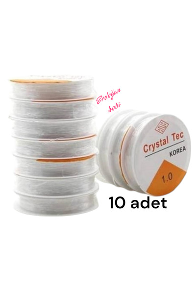 erdoğan hobi Lastik misina ip 1.0mm 10adet esnek misina takı ipi tesbih ipi b...