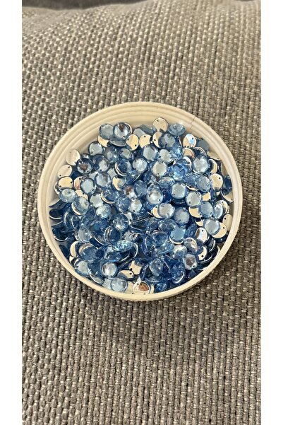 Hubjua Royal Mavi akrilik yuvarlak dikme kristal taş boncuk 0.4 mm x 100 adet