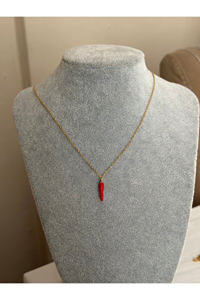 MİOSAPRİVE KARARMAZ ÇELİK KIRMIZI BİBER KOLYE