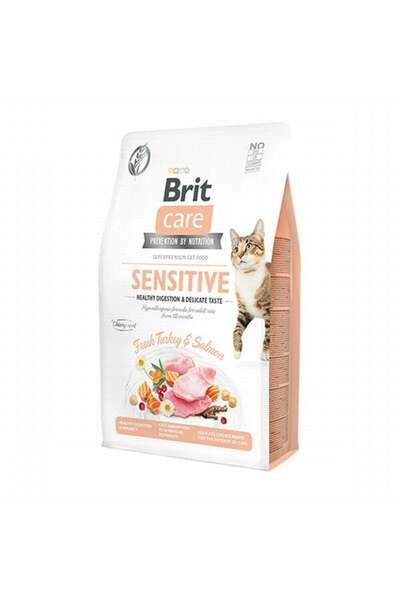 Brit Care Sensitive Hypo-Allergenic Somonlu Ve Hindili Tahılsız Yetişkin Kedi...