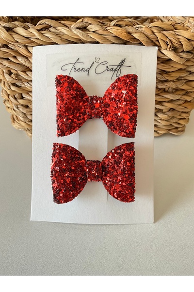 Trend Toka Glitter Parlak 2’Li Fiyonk Klips Toka