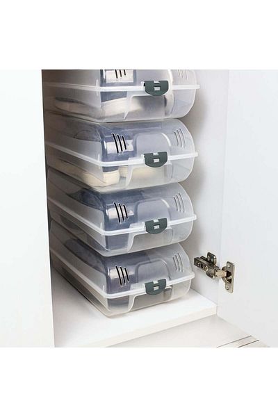BRAVES 12 Pieces Boots Storage Box, Boots Protection Box, Transparent Boots Storage Box