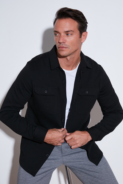 Buratti Streç Pamuklu Regular Fit Çift Cepli Gömlek Erkek GÖMLEK CF25W127221