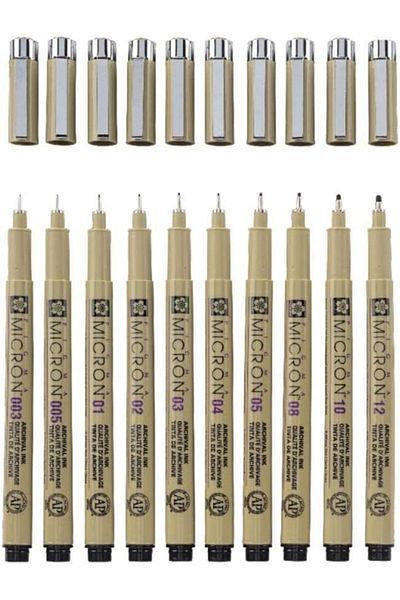 Sakura Pigma Micron 10-Pack Technical Drawing Pen / Bpoxsdk10a