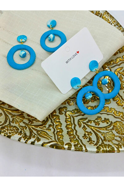 kaikosa Custom Design, Handmade Polymer Clay Handmade Turquoise Blue Ring Cupe