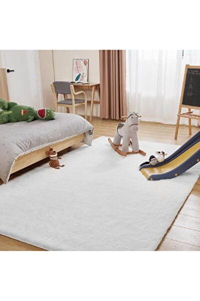 Plato Halı Yıkanabilir Kaymaz Tabanlı Yumuşak Peluş Halı