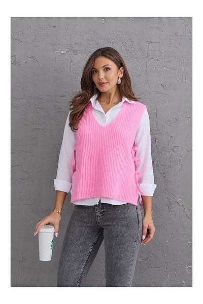 Elif Özbey Butik Pink Side Tie Shirt Sweater