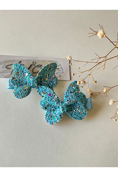 Trend Toka Glitter Payet Işıltılı 2’Li Kelebek Klips Toka