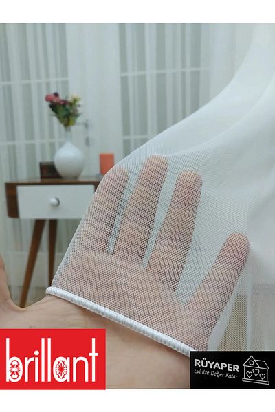 Brillant Rüyaper Trend Product Suitable for All Rooms Heavy Gramage French Greek Tulle Curtain Tight Pleated