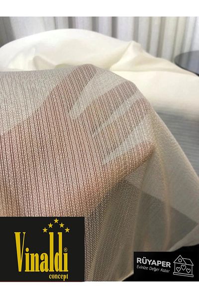 Vinaldi Rüyaper - Heavy Gramaged Diamond Patterned Tulle Curtain Suitable for All Rooms