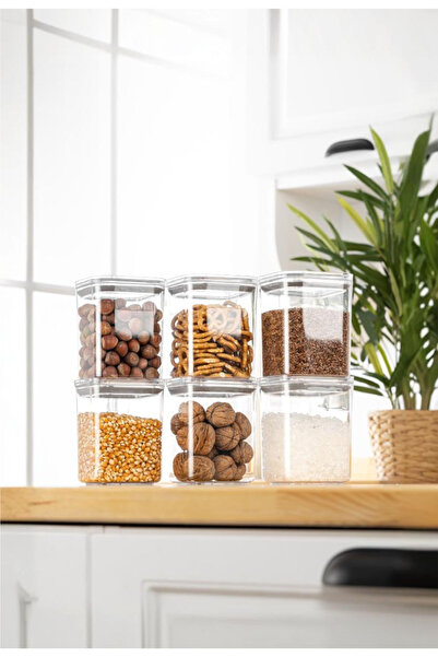 Silkyra سلسلة كريستال كلير - حاوية تخزين سيليكون بحجم 0.9 لتر، 6 قطع