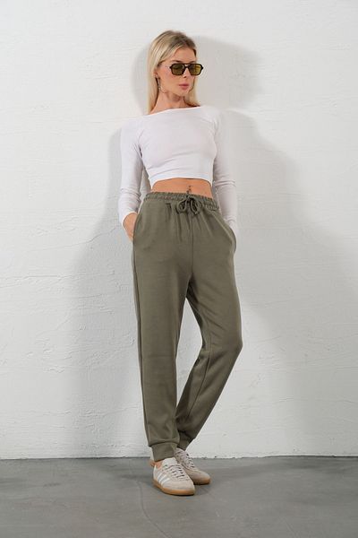 Domoda Πλεκτό παντελόνι Jogger Mint Modal Skinny Leg @pavia - Μόδα και προσωπικό στυλ