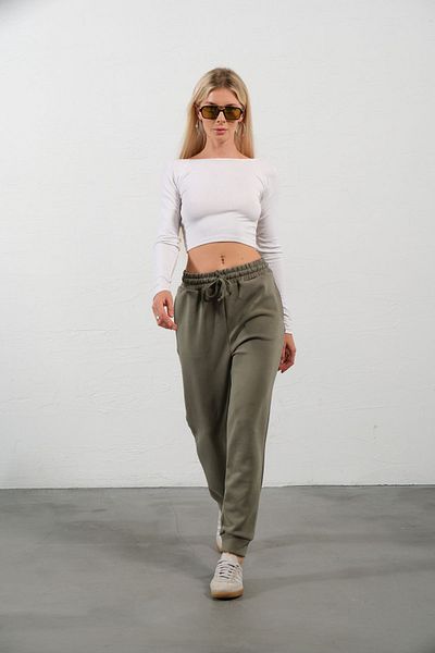 Domoda Πλεκτό παντελόνι Jogger Mint Modal Skinny Leg @pavia - Μόδα και προσωπικό στυλ