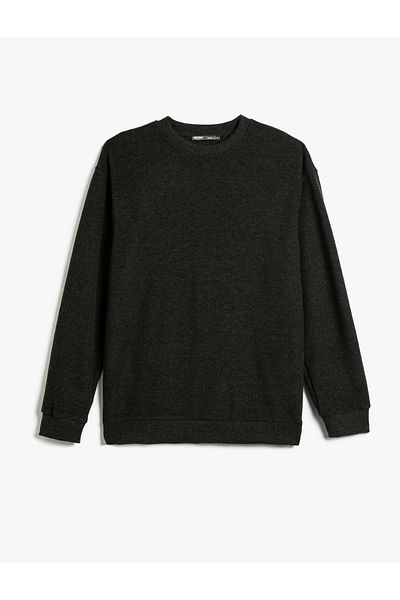 Koton Basic φούτερ Relaxed Fit Crew Neck Μακρύ μανίκι