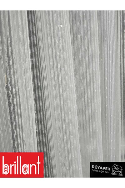 Brillant Rüyaper Trend Product - Heavy Gramaged, Dot Detailed Tulle Curtain, Tight Pleated