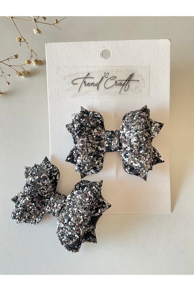 Trend Toka Glitter Payet Işıltılı 2’li Fiyonk Klipsli Toka