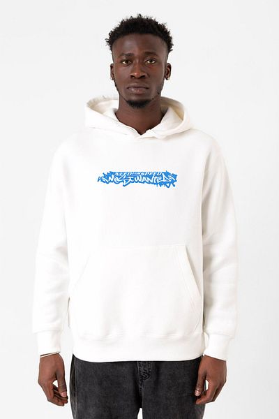 Tshirthane Need For Speed ​​Most Wanted Λευκό ανδρικό φούτερ με κουκούλα 3 ip
