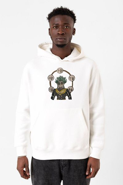 Tshirthane Φούτερ με κουκούλα Demon Slayer Anime Hantengu Clone White ανδρικό φούτερ με κουκούλα 3 ιπποδρομιών