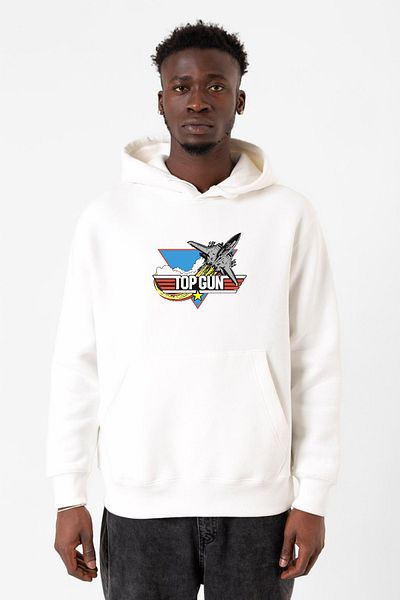 Tshirthane Hanorac cu glugă Top Gun Vintage Jet Stars alb pentru bărbați