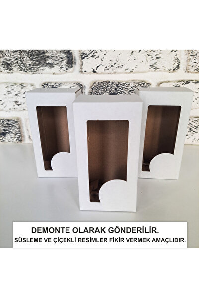 Atölye Doruk Öğretmenler Günü Hediye Sukulent Kutusu, Çiçek Bitki Ambalaj, Karton Kaktüs Sukulent Paket Kutu