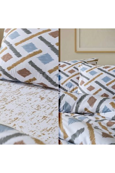 YUNUSOĞLU HOME Doqu Easy Cotton Single Duvet Cover Set Shuttle