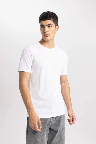 DeFacto Ανδρικό T-shirt M6606az/wt34 Λευκό