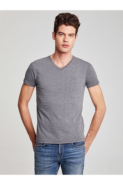 Ltb Anthracite V-Neck T-Shirt