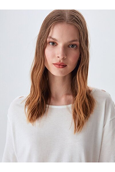 Ltb Λευκό μπλουζάκι με λεπτομέρεια πλάτη