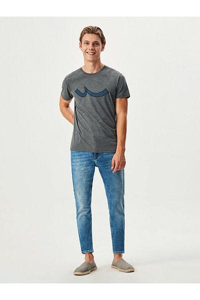 Ltb Logo Crew Neck Anthracite T-shirt
