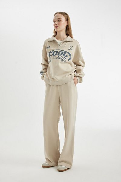 DeFacto Basic-Jogginghose mit weitem Bein und elastischer Taille – Taschen B3345ax24wn