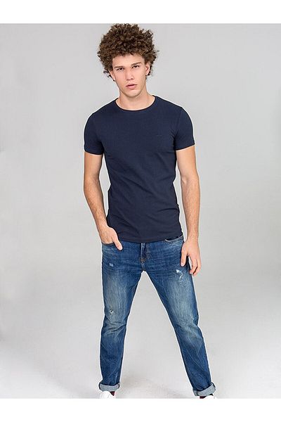 Ltb Crew Neck Navy Blue T-shirt