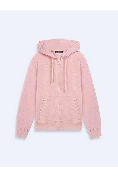 Ltb Lila mikina s kapucí na zip