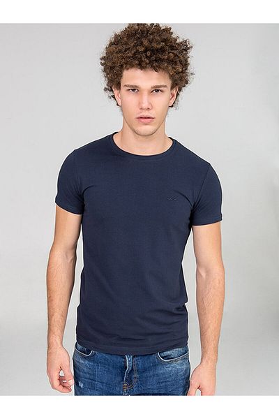 Ltb Crew Neck Navy Blue T-shirt