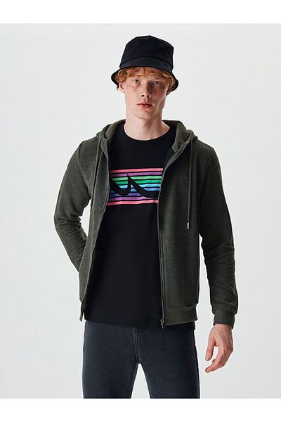 Ltb Men's Hooded Cardigan - Danıka Khaki