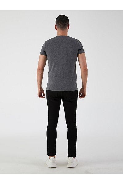 Ltb Basic-Slim-Fit-T-Shirt in Anthrazit