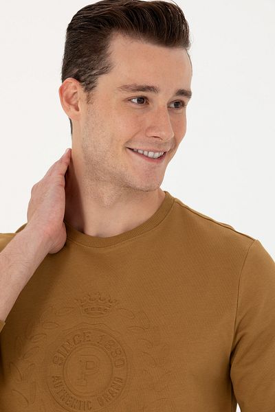 U.S. Polo Assn. Мъжки суитшърт в светло каки 50270803-VR183