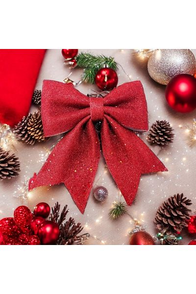 damlakidsmoda New Year's Red Eva Bow Decoration - Tree Door Ornament 25X25