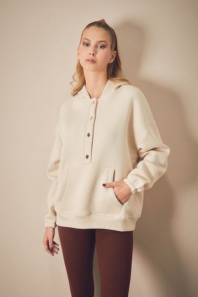 Fulla Moda Φούτερ με κουκούλα καγκουρό με κουκούλα