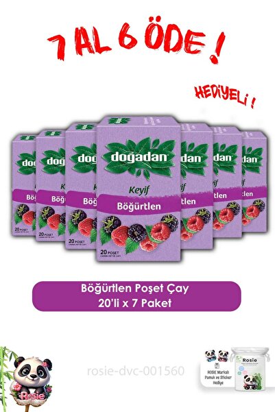 Doğadan 7 AL 6 ÖDE Böğürtlenli Karışık Meyve Çayı ve ROSIE