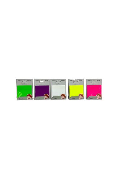 Odak 50yp.76x76mm Bright Transparent Colored Adhesive Note Paper