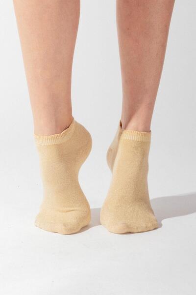 Katia&Bony Women - Shine Gold Booties Socks