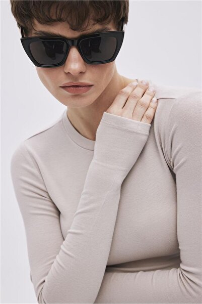 SHERIN Μπλούζα Crop σε μπεζ βισκόζη