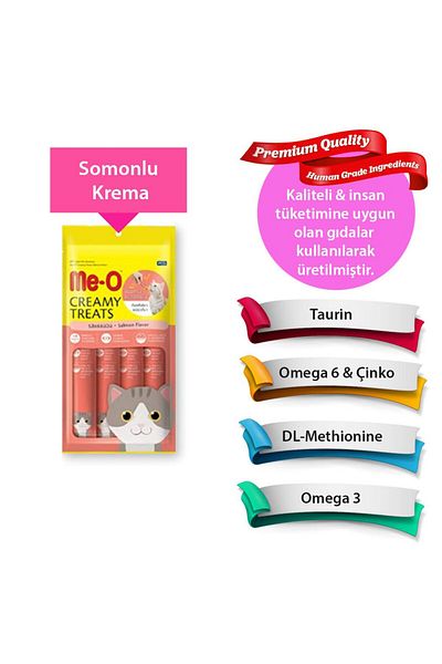 me-o Me-O Creamy Treats Salmon Flavor Cat Treat - 4 x 15 g