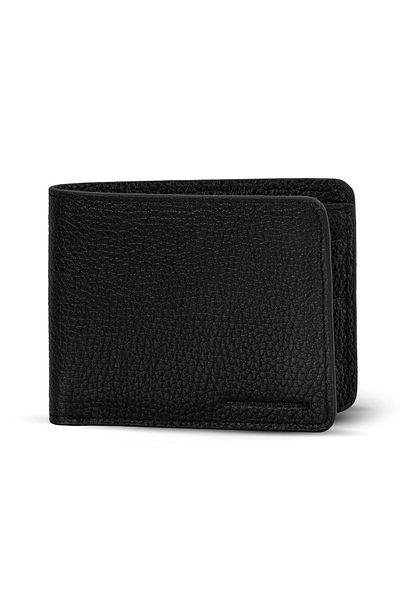 Deri Company Men's Genuine (Real) Floater Leather Wallet Black 113537