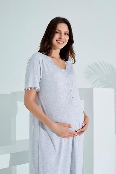 Etoile Cămașă de noapte de maternitate cu dantelă din bambus 30236-30240
