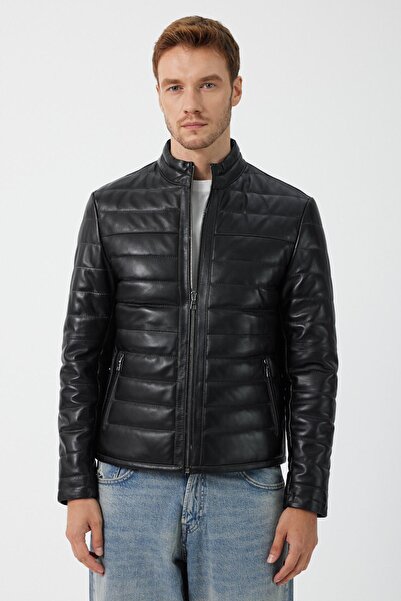 Deri Company Lugano Siyah Deri Mont