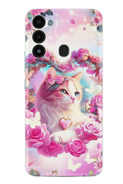 TECNO Spark 8C Kılıf Boutique Baskılı Resimli Güzel Kedi Pcode -037
